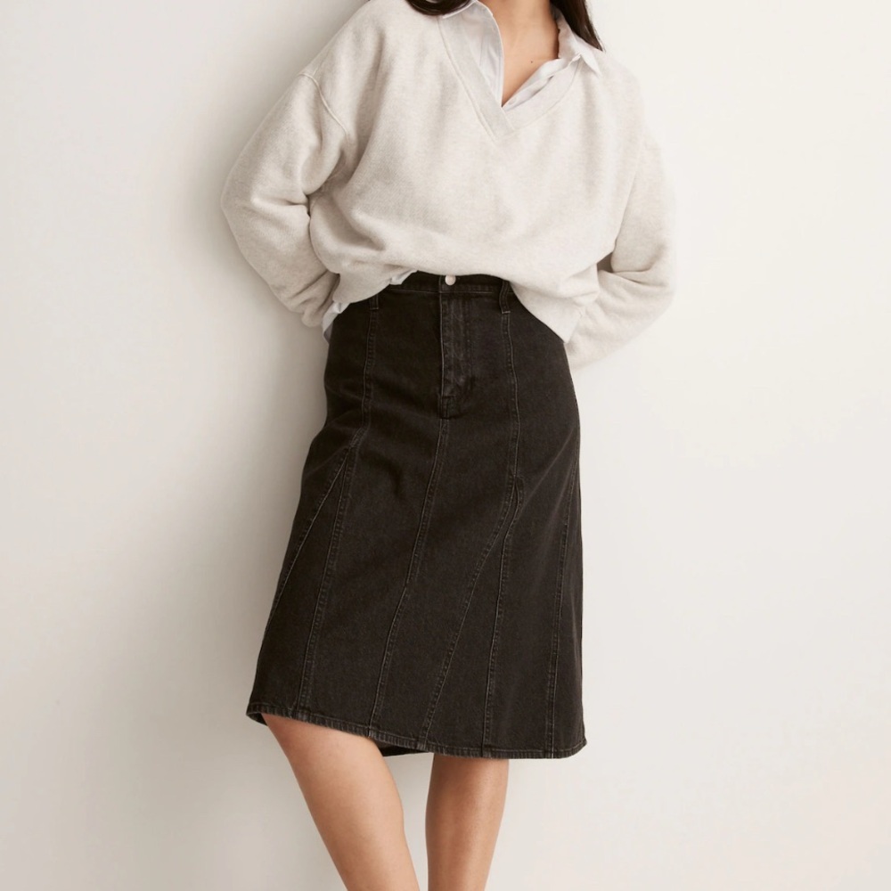 Madewell Midi A-Line Skirt - Picture 3 of 10